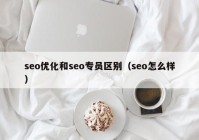 seo优化和seo专员区别（seo怎么样）