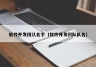 软件开发团队名字（软件开发团队队名）