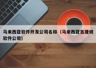 马来西亚软件开发公司名称（马来西亚吉隆坡软件公司）