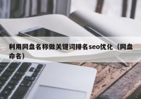 利用网盘名称做关键词排名seo优化（网盘命名）