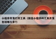 小程序开发打开工具（微信小程序的工具开发包括哪几步?）